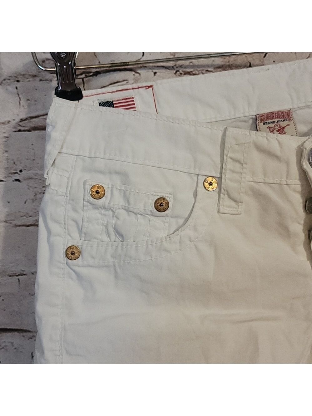 NWOT True religion romy white shorts sz 26 - Picture 6 of 8
